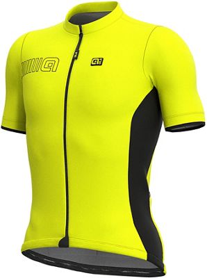 Alé Solid MC Colour Block Jersey - Fluro Yellow - XS, Fluro Yellow